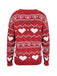 1980er Herz Muster Valentinstag Pullover