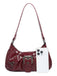 Vintage Leder Schnalle Design Schulter Tasche
