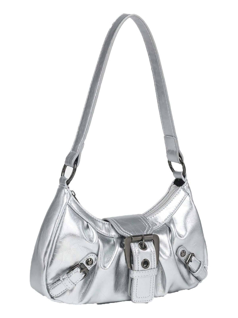 Vintage Leder Schnalle Design Schulter Tasche