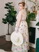 BLUMEN SCHMETTERLINGS MAXIKLEID