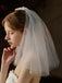 Weiß Vintage Bogen Hochzeit Brautschleier