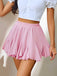 1980er Chiffon Rüschen Solide Mini Skirt