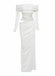 Schwarz 1980er Solide Schulterfrei Netz Cut-Out Durchsichtig Kleid