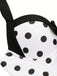[Vorverkauf] Weiß 1940er Halter Polka Dots Schleife Einteiliger Badeanzug