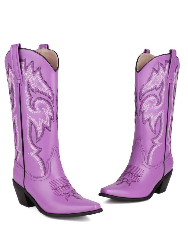 Vintage Stickerei Western Cowboy Stiefel