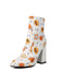 Halloween Cartoon Druck Klobiger Absatz Knöchel Stiefel