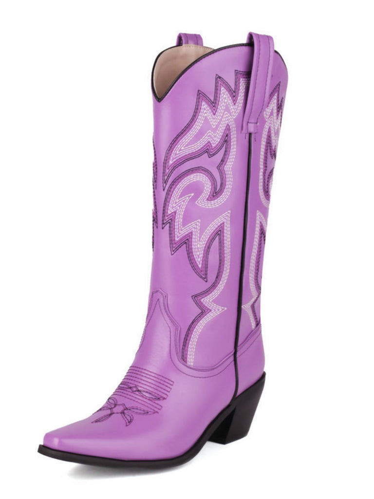 Vintage Stickerei Western Cowboy Stiefel