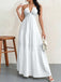 30er Maxikleid mit V-Ausschnitt und Neckholder