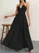 30er Maxikleid mit V-Ausschnitt und Neckholder