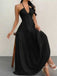 30er Maxikleid mit V-Ausschnitt und Neckholder
