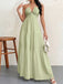 30er Maxikleid mit V-Ausschnitt und Neckholder