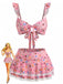40er Bikini-Set mit Ditsy-Blumen und Rüschen