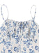 40er Ärmelloses Swingkleid mit Spaghettiträger und Blumen