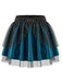 1940s Peacock Cosplay Satin Mesh Skirt - 3