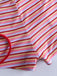 Verrotten 1940er Streifen Halfter Gerippt Dreieck Bikini-Set