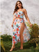 [Übergröße] 40er Tropen Bikini-Set & Shorts & Cover-Up mit Blumen und Rock