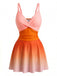 40er Badekleid mit Ombre und Gespiegelt
