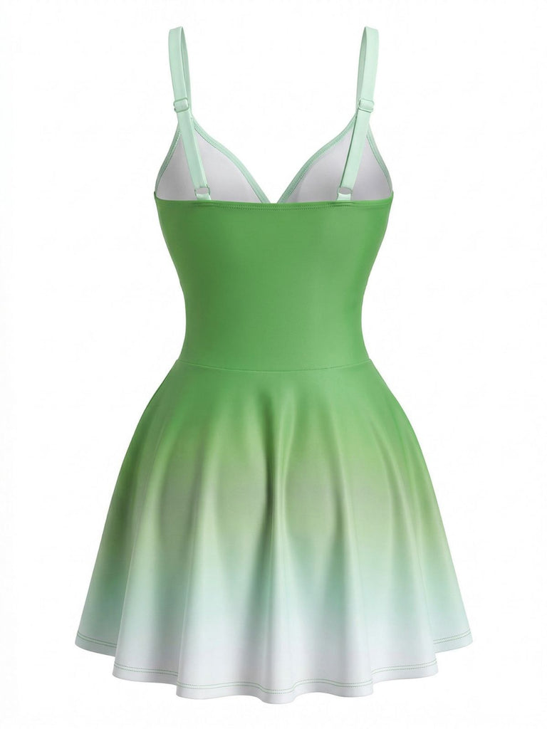40er Badekleid mit Ombre und Gespiegelt