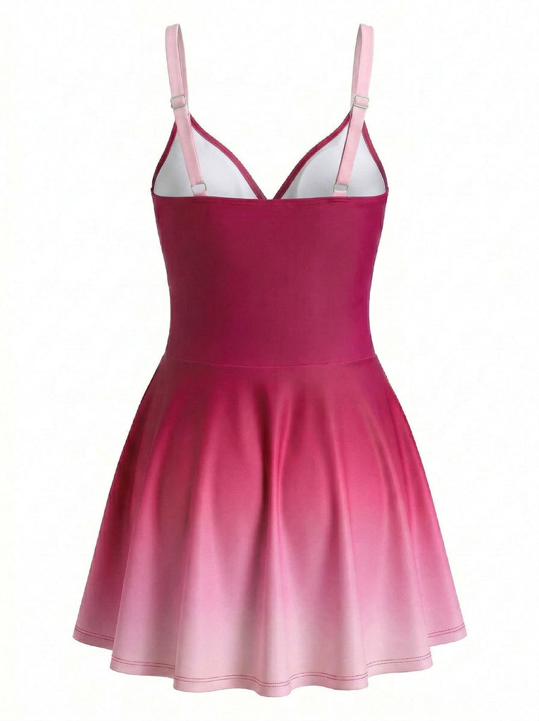 40er Badekleid mit Ombre und Gespiegelt
