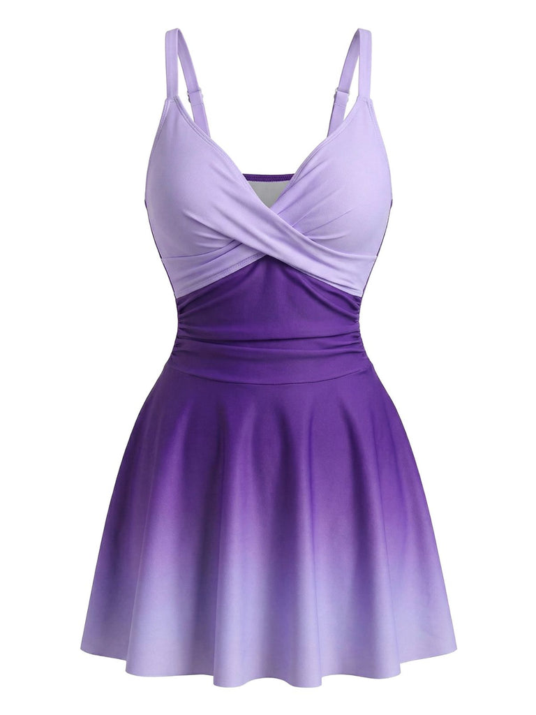 40er Badekleid mit Ombre und Gespiegelt