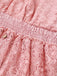 70er Kleid mit V-Ausschnitt und Patchwork