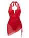 50er Netz-Badeanzug mit Neckholder