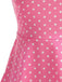 1950er Polka Dot Halter Gürtel Swing Kleid