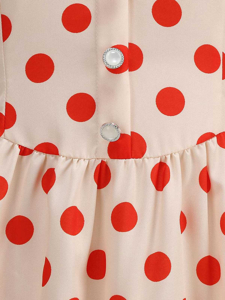 50er Swingkleid mit Kappärmel und Polka-Dots