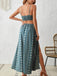 70er Boho Maxikleid mit Spaghettiträger
