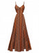 70er Boho Maxikleid mit Spaghettiträger