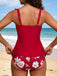 50er Tankini-Set mit Blumen und Rüschen
