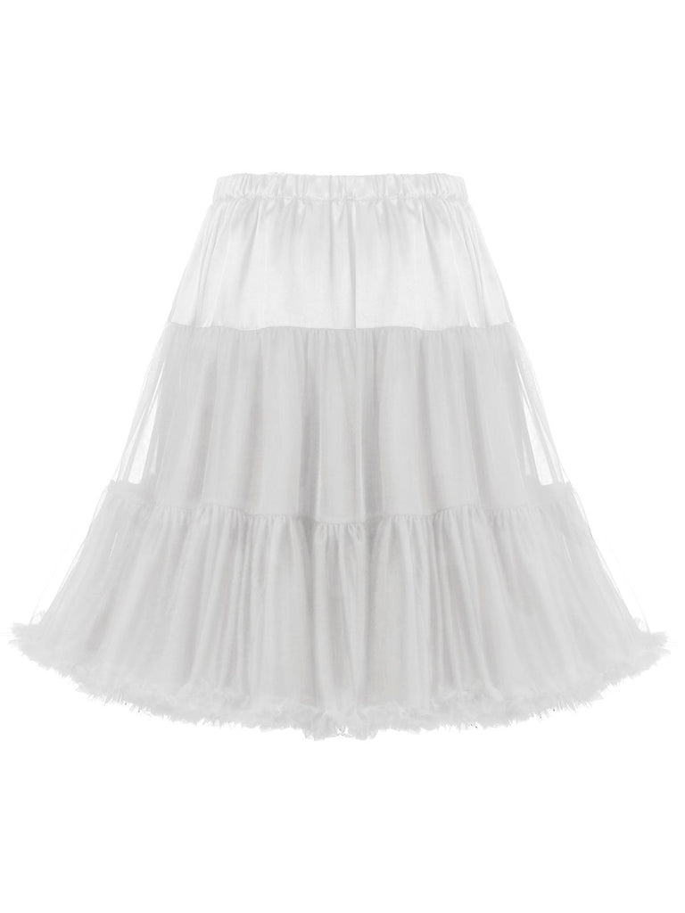 Schwarzer 50er Petticoat mit Rüschen
