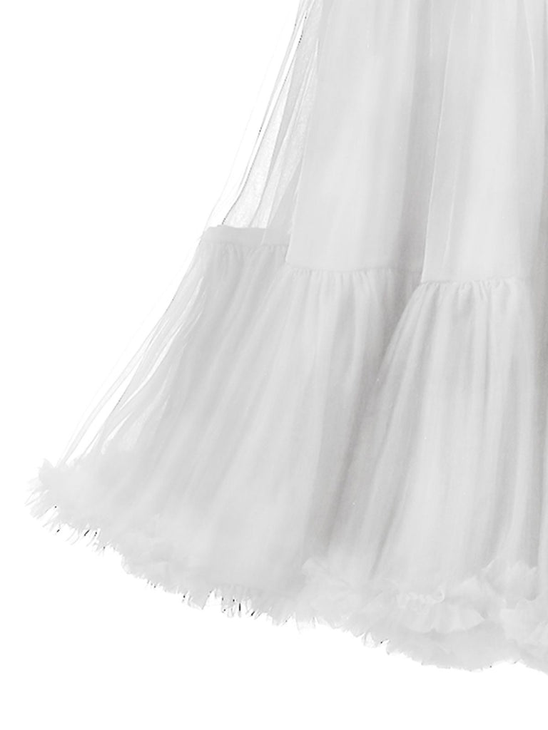 Schwarzer 50er Petticoat mit Rüschen