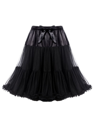 Schwarzer 50er Petticoat mit Rüschen
