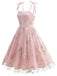 50er Kleid mit Blumen und Stickerei