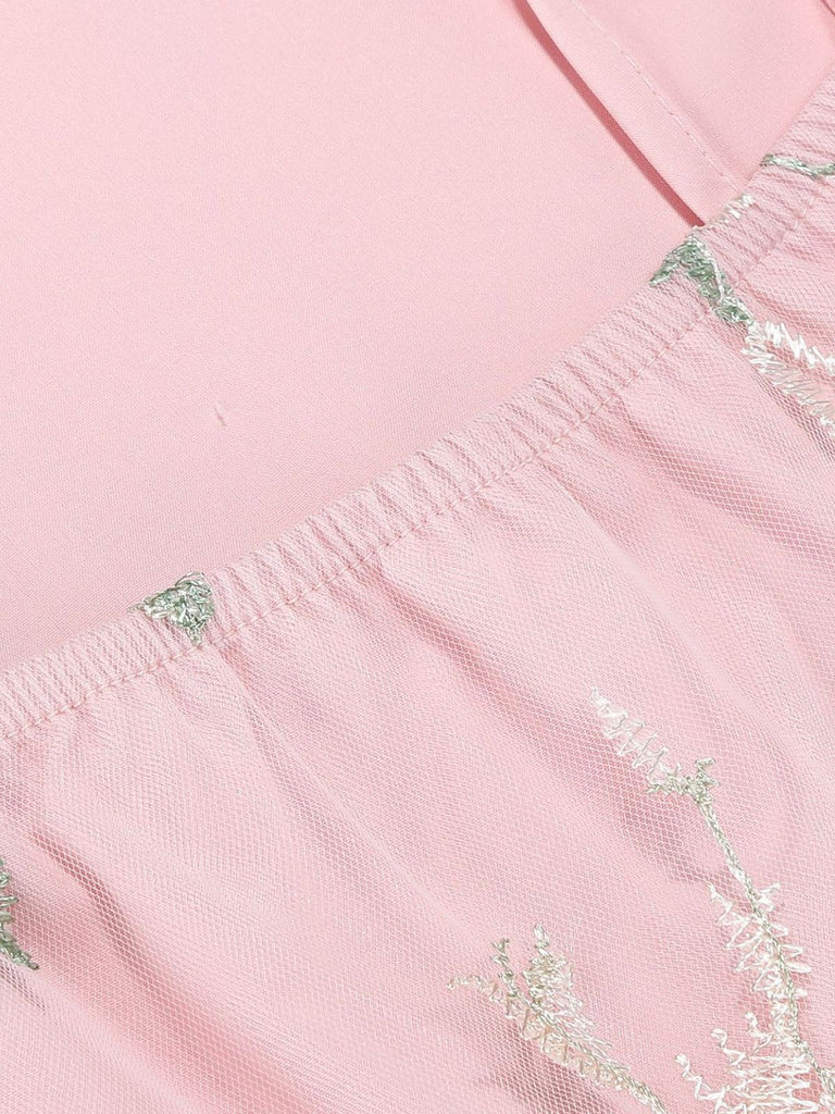 50er Kleid mit Blumen und Stickerei