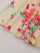 50er Vintage Swingkleid mit Blumen und Schnürung