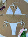 Goldes 60er Bikini-Set mit Triangle und gerippt