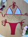 Goldes 60er Bikini-Set mit Triangle und gerippt
