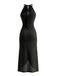 60er Kleid mit Neckholder und Häkelarbeit