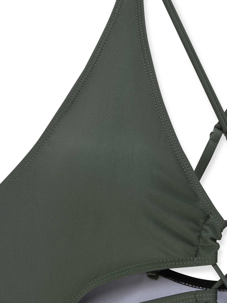 60er Badeanzug mit Schnürung und Cut-out