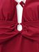 Geraffter Badeanzug mit Kordelzug aus den 1960er Jahren – Vintage-Badeanzug im Pin-up-Stil
