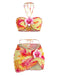 2PCS 1960er Blumen Drucken Halfter Bikini-Set & Figurbetont Abdeckung Up