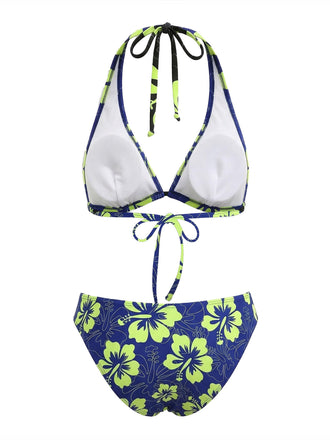 Tropischer Bikini mit Blumenmuster aus den 1960er Jahren – Vintage-Mode, Retro-Stil