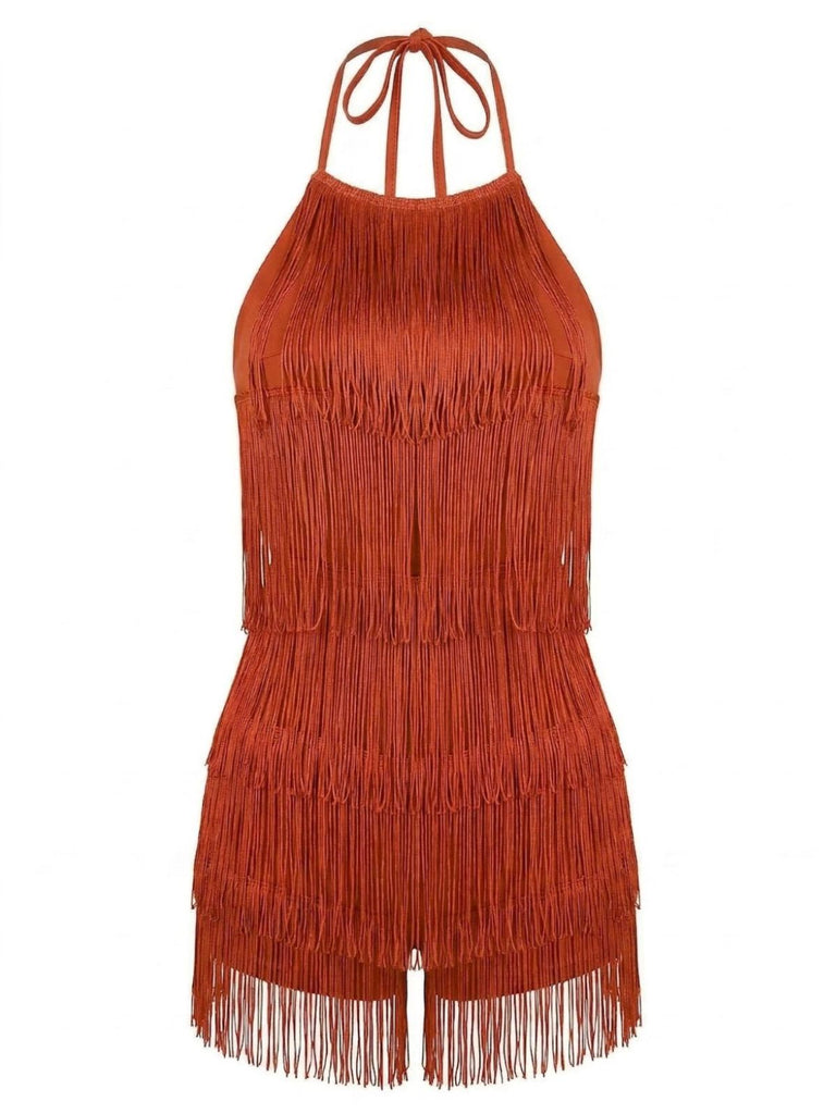 60er Romper mit Neckholder und rückenfrei
