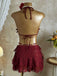 Schwarz 1960er Rüschen Halter Bikini Set & Blumen Spitze Cover-Up