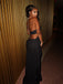 70er Netz-Maxikleid mit Neckholder und Cut-out