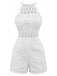 70er Romper mit Neckholder und Blumen