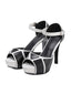 Schwarz Fischmaul-Schnalle High Heels