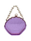 Vintage 3D-Muschel Transparent Perlenkette Tasche